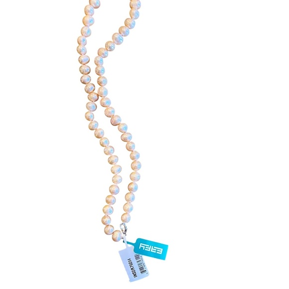 EFFY Women's Sterling Silver & 7-8MM Peach Freshwater Pearl Necklace NWT - Picture 7 of 7